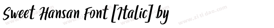 Sweet Hansan Font [Italic] by 7NTypes字体转换